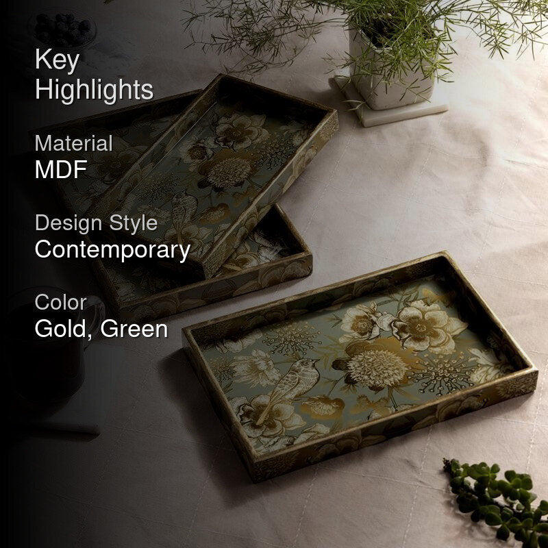 Golden Garden Serving Tray - Set Of Three media 2