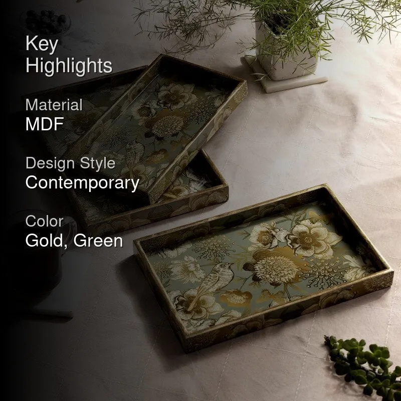 Golden Garden Serving Tray - Set Of Three media 2