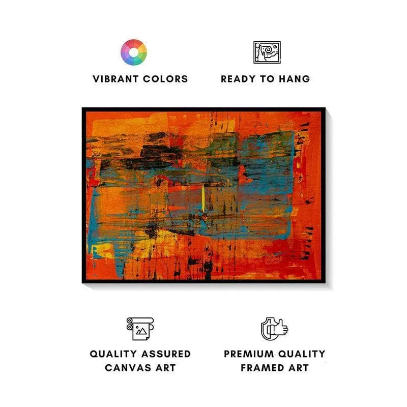 Close-Up Abstract Canvas Wall Painting - Black Frame media 4