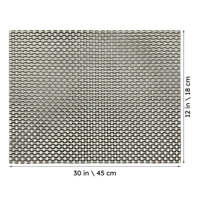 Vionne Black Rectangle PVC Table Mats - Set Of Two media 6