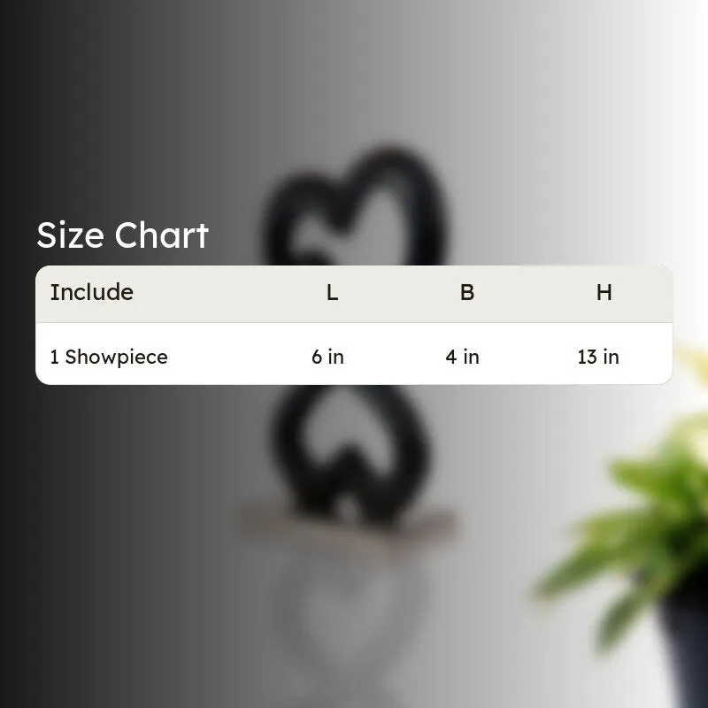 Heart Of Home Showpiece (Black & Silver) - Small media 7