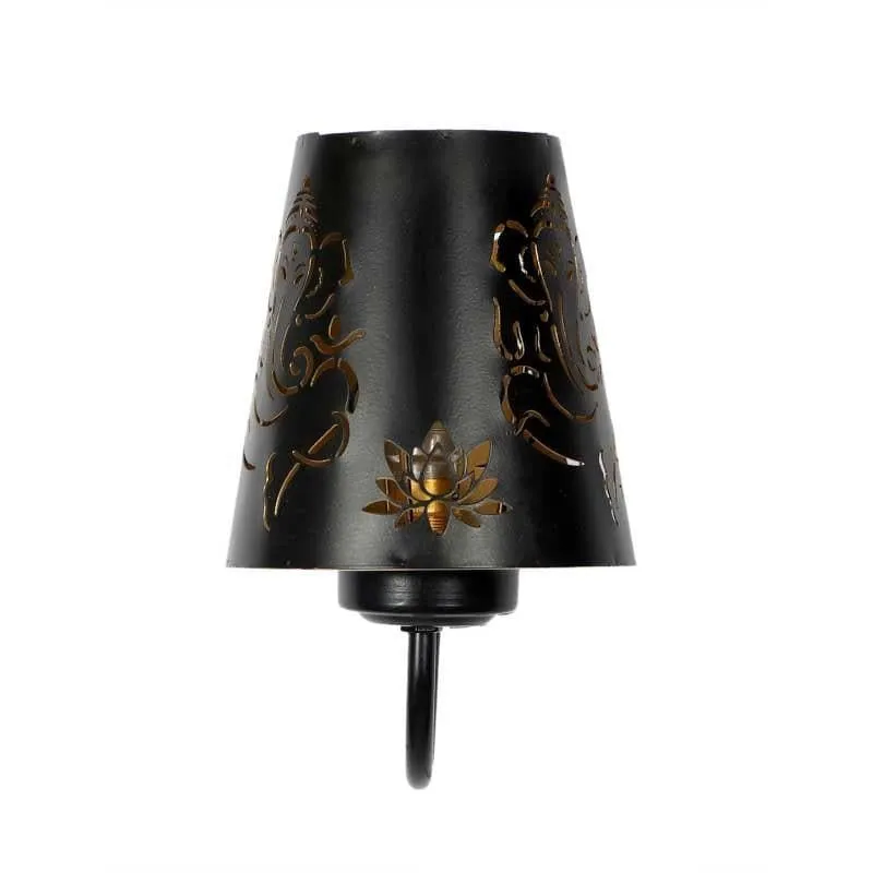 Ganeshji Etched Metal Wall Lamp media 6