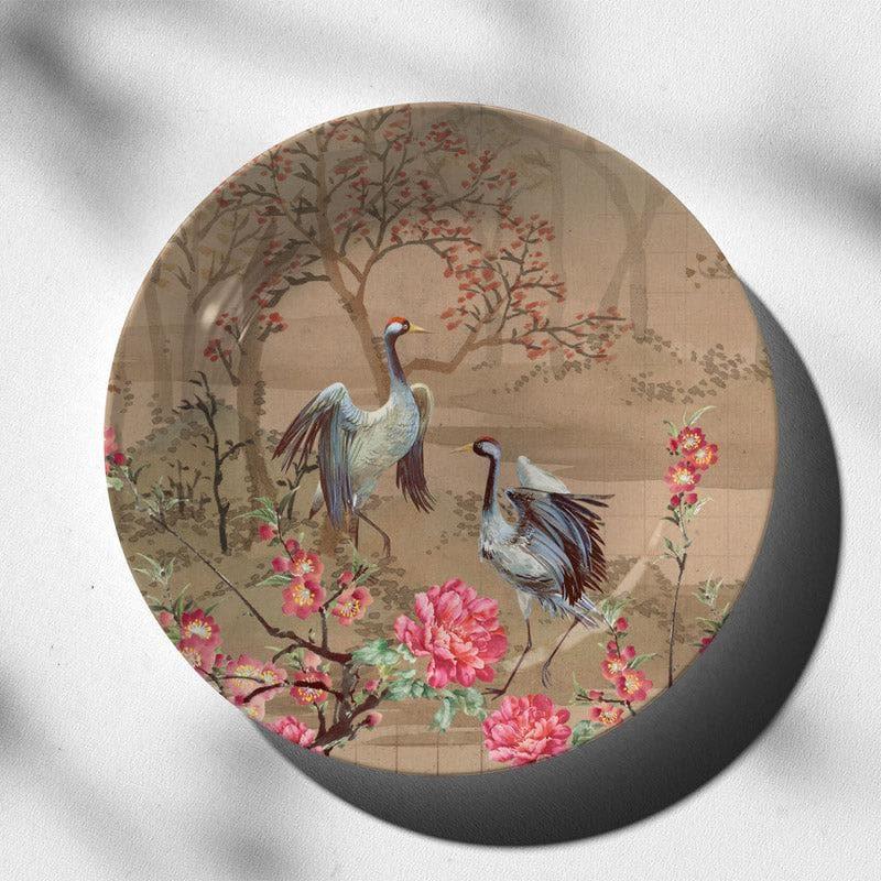 Japanese Cranes Wall Plate