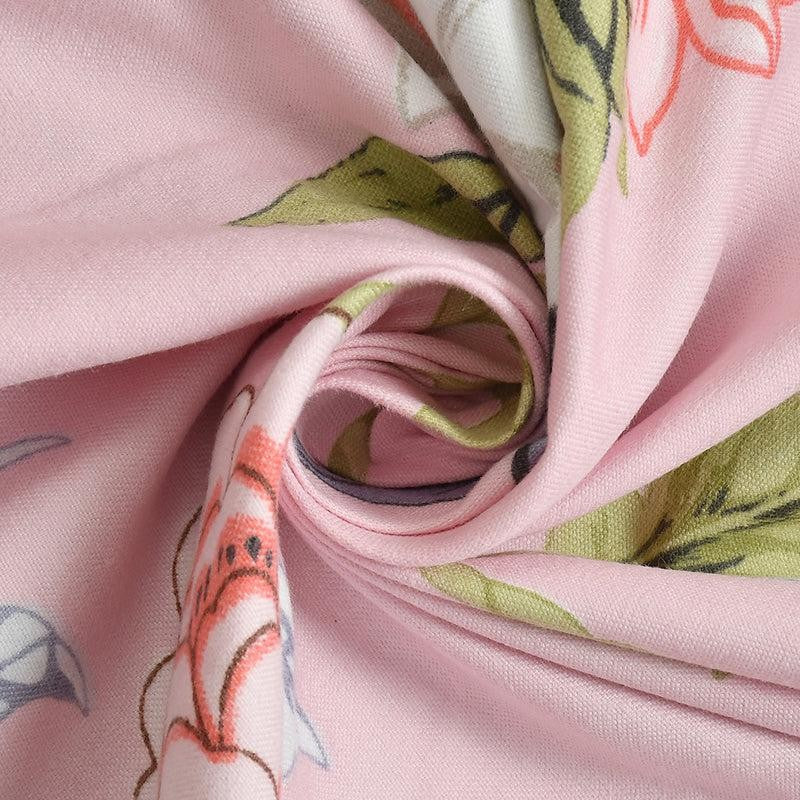 Cicely Floral Microfiber Bedsheet (Pink) - 130 GSM media 4