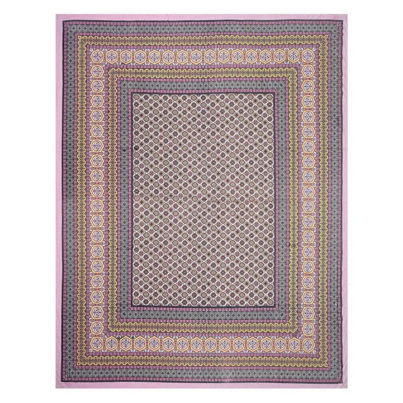 Restiq Ethnic Cotton Bedsheet (Pink)- 240 TC media 5