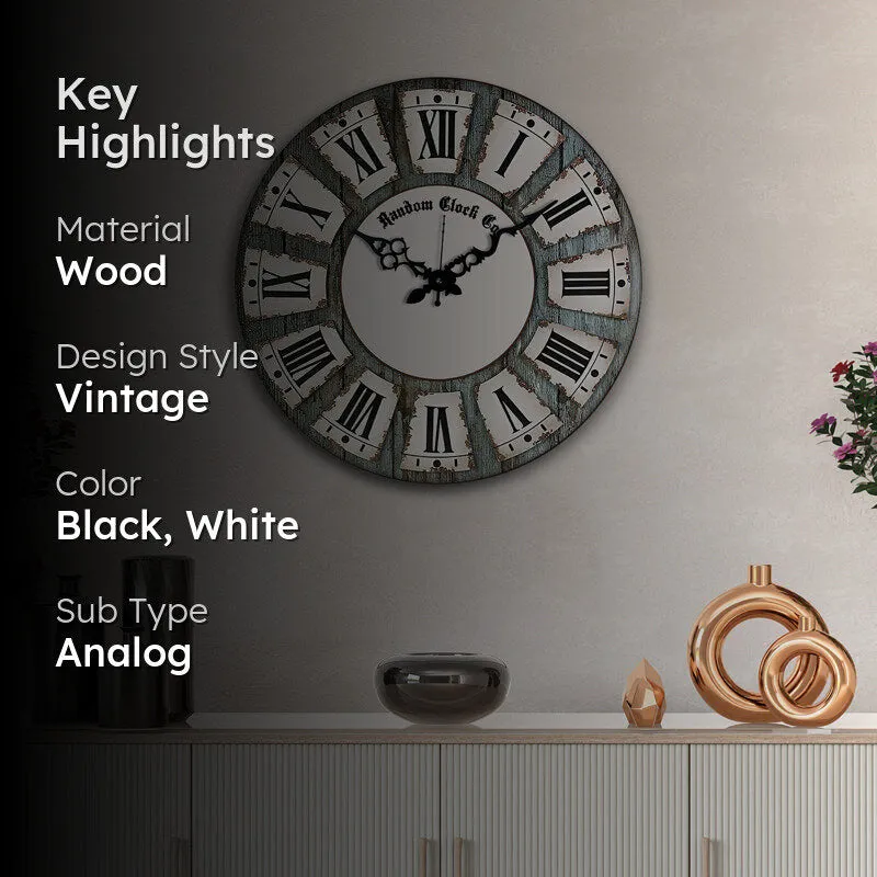 Oakspire Wood Analog Wall Clock media 2