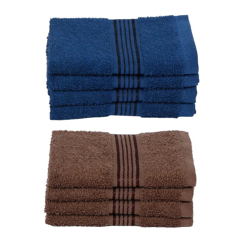 Bodil Face Towel (Blue,Brown) - Set Of Eight media 3
