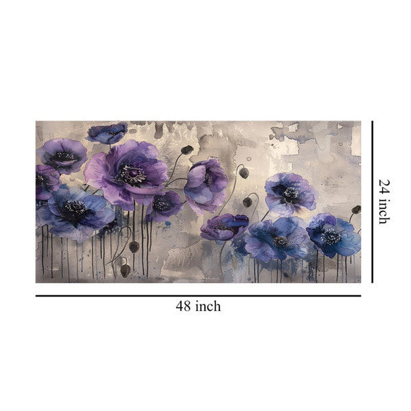 Purple Poppies Wall Painting media 8