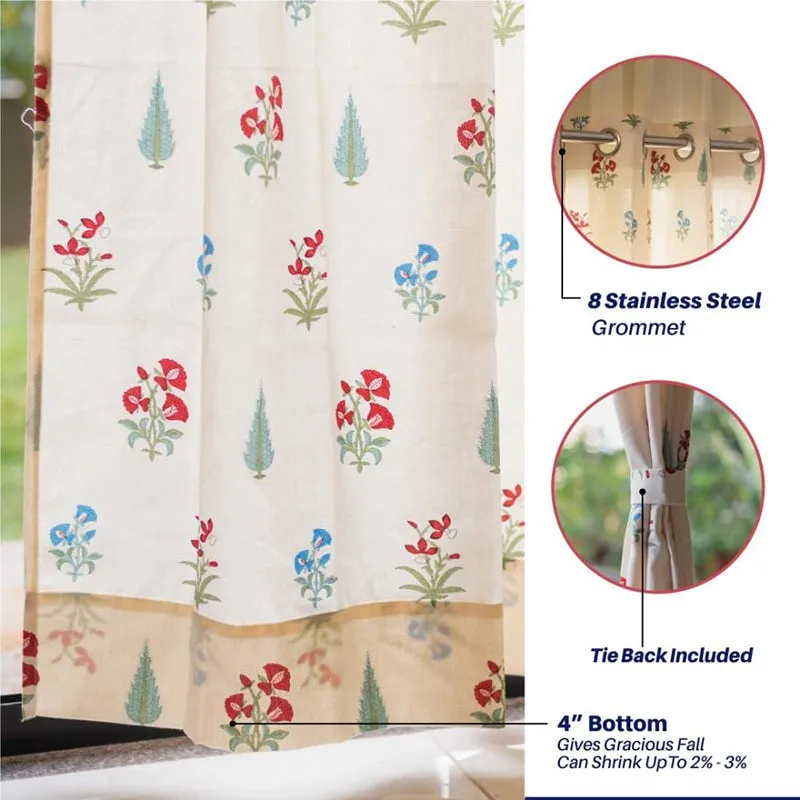 Urban Space High Garden Curtain (Red) - Set Of Two media 5
