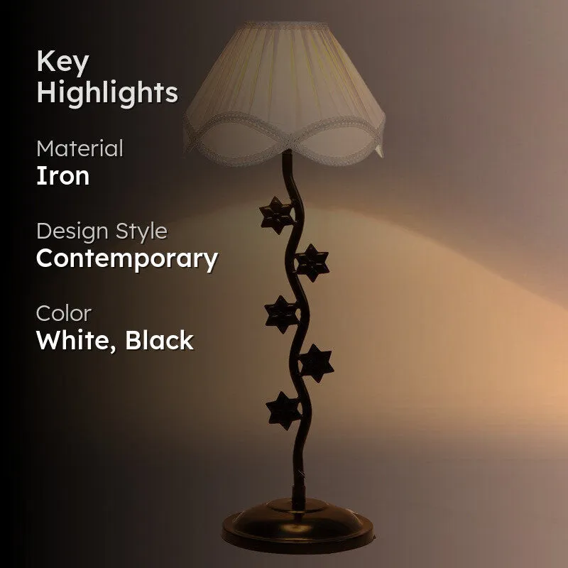 Nova Cotton Table Lamp With Iron Base - White media 2
