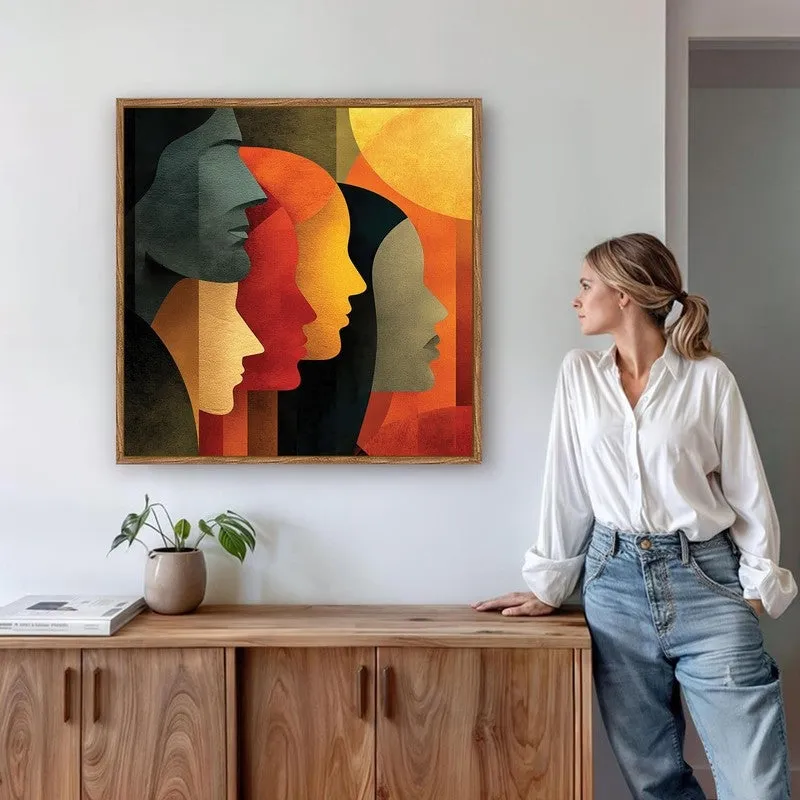 Formed Face Canvas Wall Art With Frame media 6