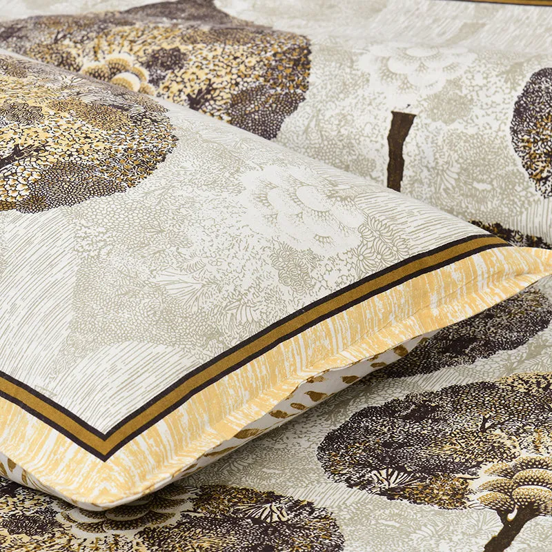 Malati Meadow Floral Cotton Bedsheet (Yellow & Beige) - 160 TC media 4