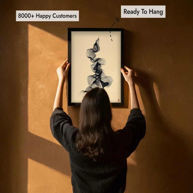 Soft Ascension Archival Paper Wall Painting With Black Frame media 7