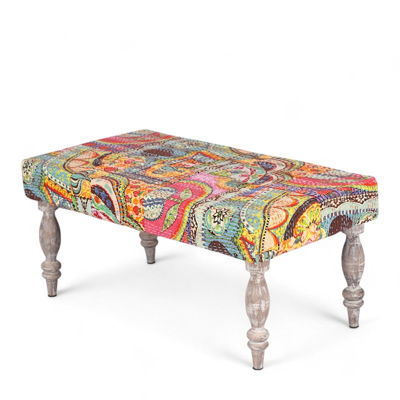 Dervon Sheesham Wooden Bench - Multicolor media 3