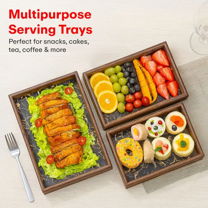 Rioware LuxePatina Wooden Serving Tray - Set Of Three media 5