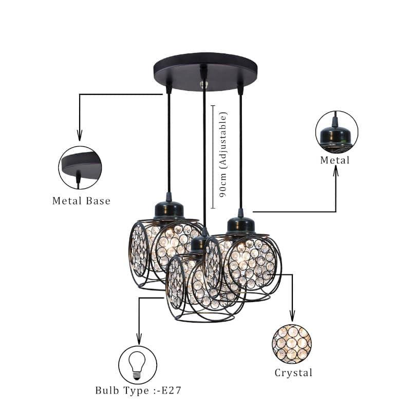 Capri Cluster Pendant Lamp - Black media 5