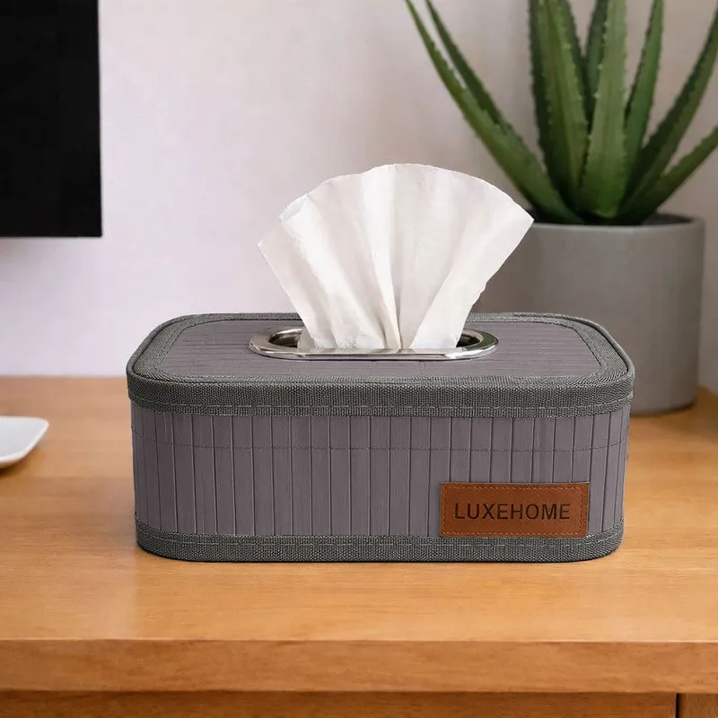 EcoNest Bamboo Tissue Holder - Grey media 3