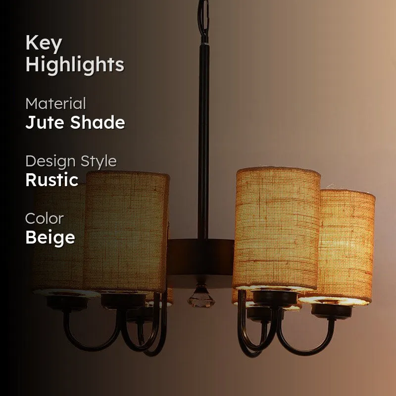Viya Cylindrical Ceiling Lamp - Beige media 2