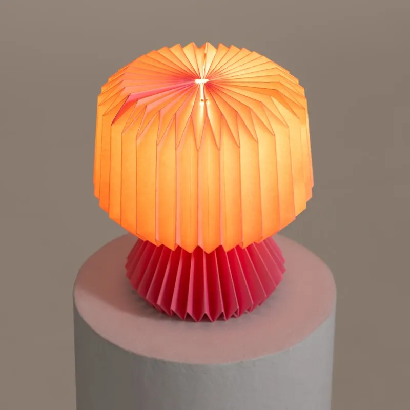 Fig Living Ori Mini Paper Table Lamp - Pink media 8