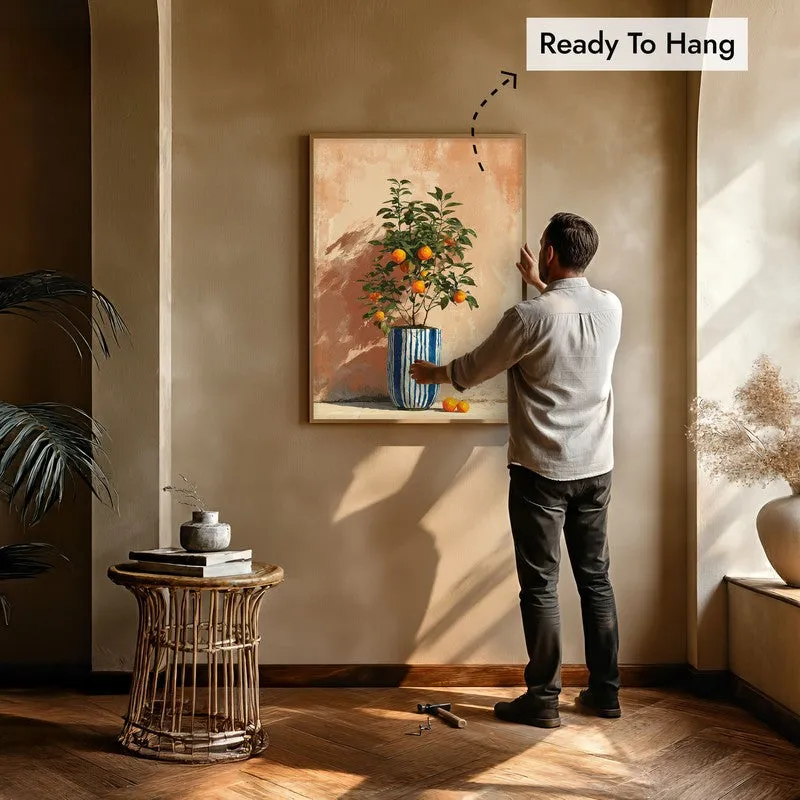 Florava Canvas Wall Painting With Brown Frame media 8
