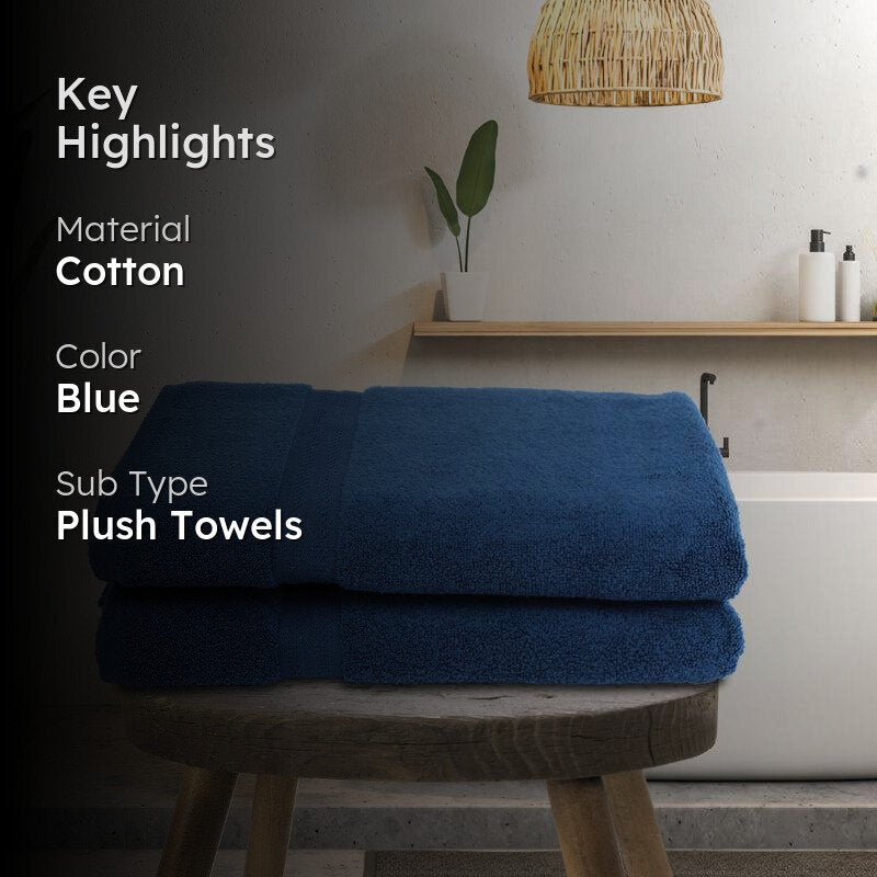 Miorah Bath Towel (Blue) - Set Of Two media 2