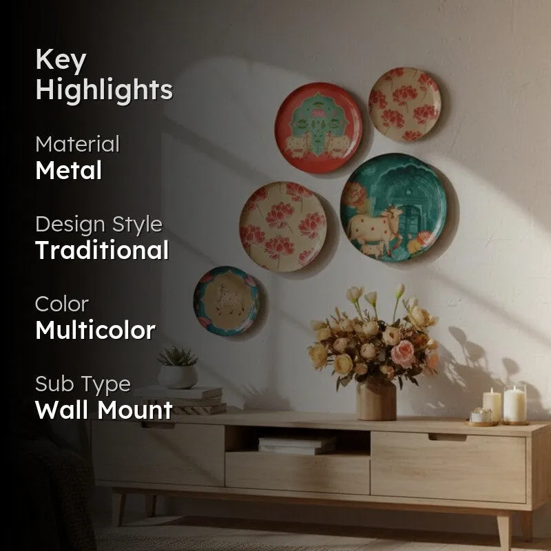 Kamadhenu Charm Wall Plate - Set Of Five media 2