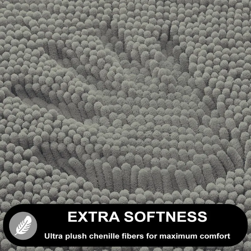 MonoSoft Microfiber Bath Mats (Grey) - Set of Two media 5