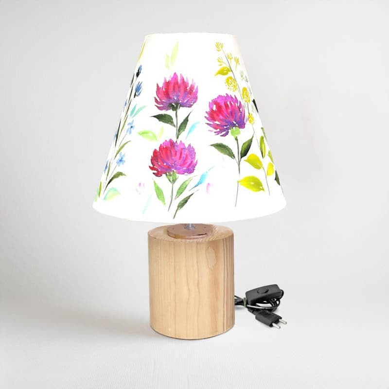 Daisy Dip Cone Handpainted LED Fabric Table Lamp - Multicolor media 4