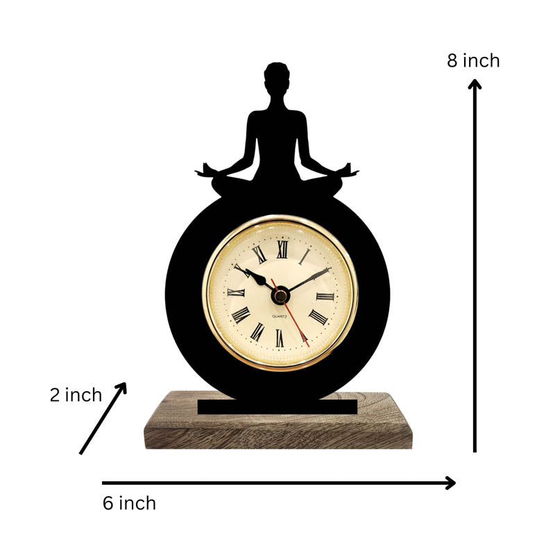 Still Point Iron & Mango Wood Table Clock media 5