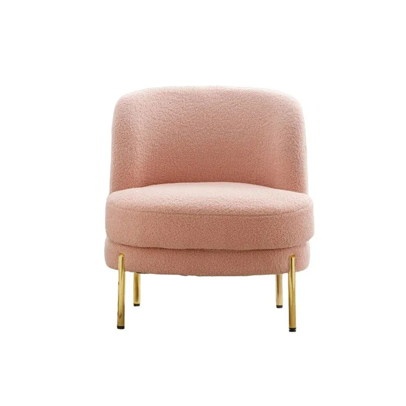 Calyra Neem Wood Accent Chair - Pink media 4