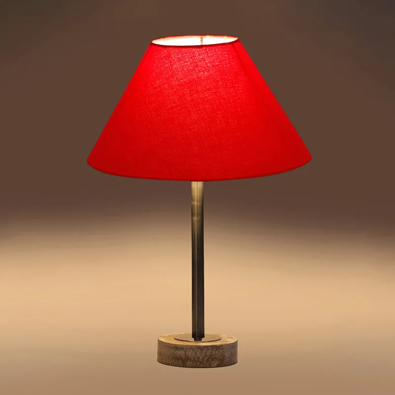 Cotin II Rodin Wooden Table Lamp - Red,Silver,White media 6