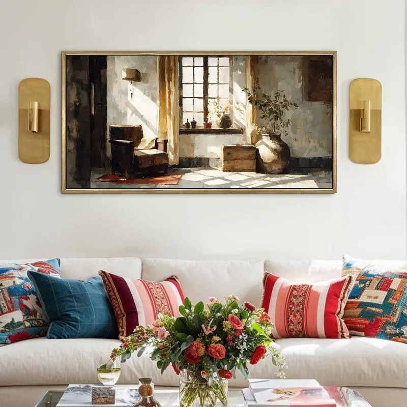 Whispered Light Canvas Wall Painting With Frame media 1