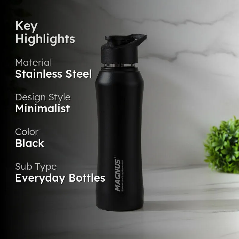 Fluxa Stainless Steel Water Bottle (Black) - 750 mL media 2