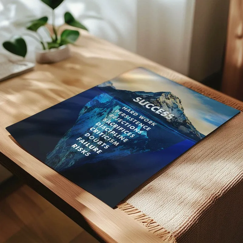 Mountain of Success Wall Poster - Blue media 4