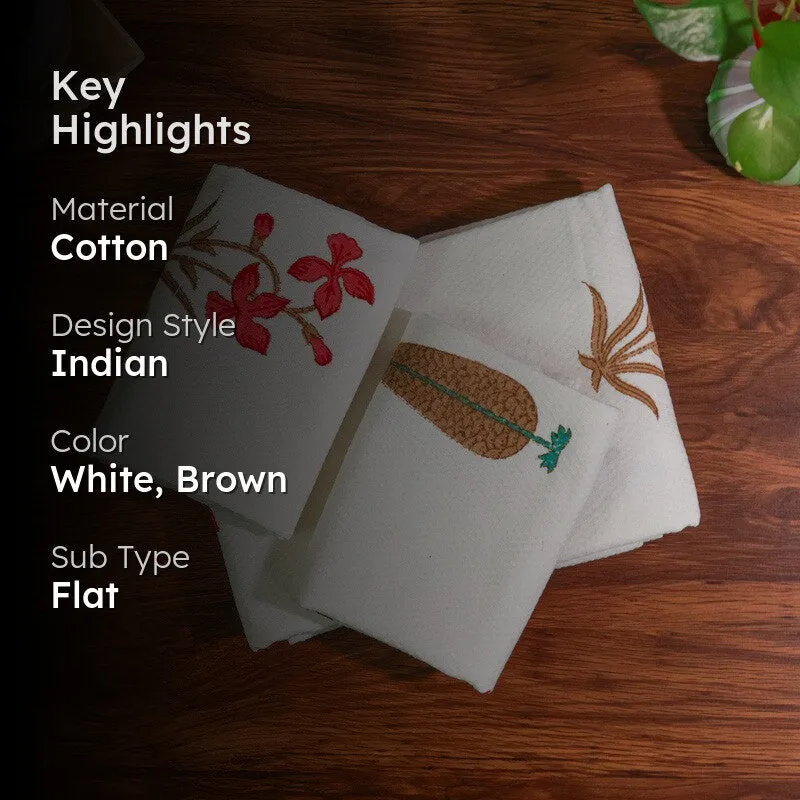 Tropical Bloom Cotton Towels (Brown) - Three Piece Set media 2
