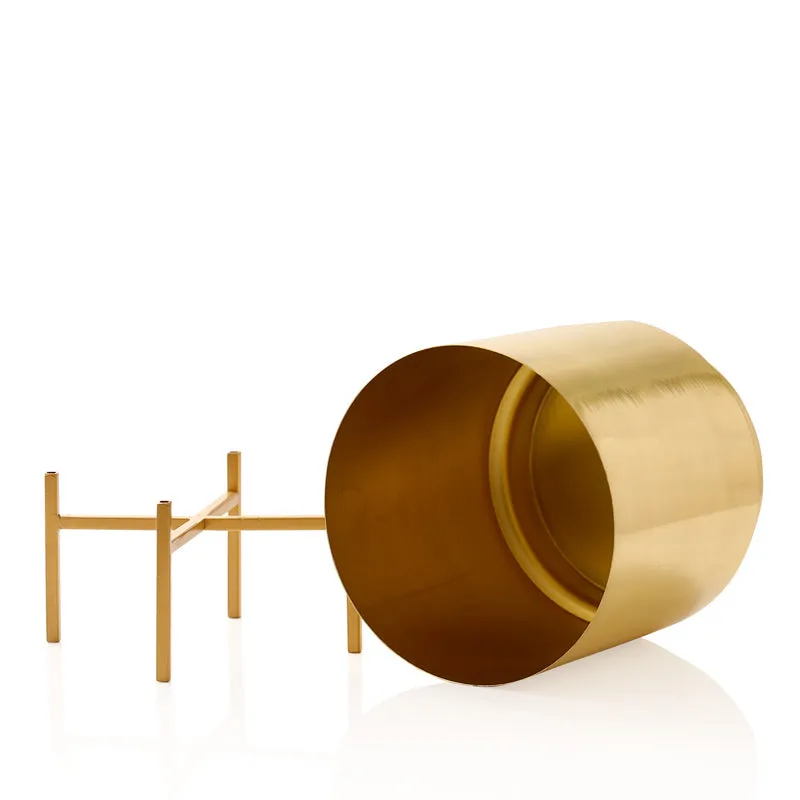 Root Rise Ember Golden Planter With Stand media 7