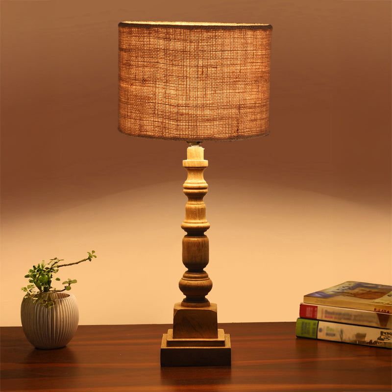 Sienna Arbor Wooden Table Lamp - Brown