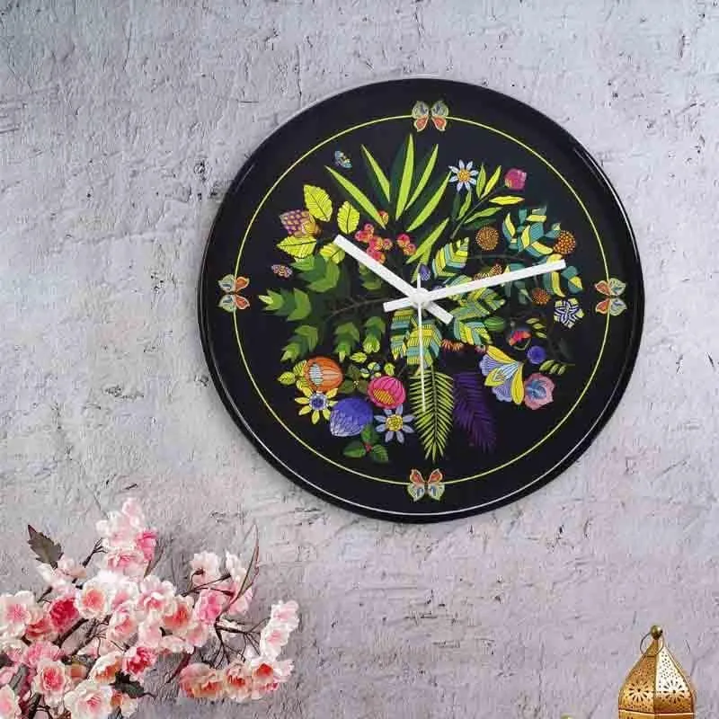 Vibrant Bliss Blue Wall Clock media 1