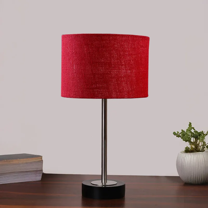 Sienna I Rodin Wooden Table Lamp - Maroon,Silver,Black media 3