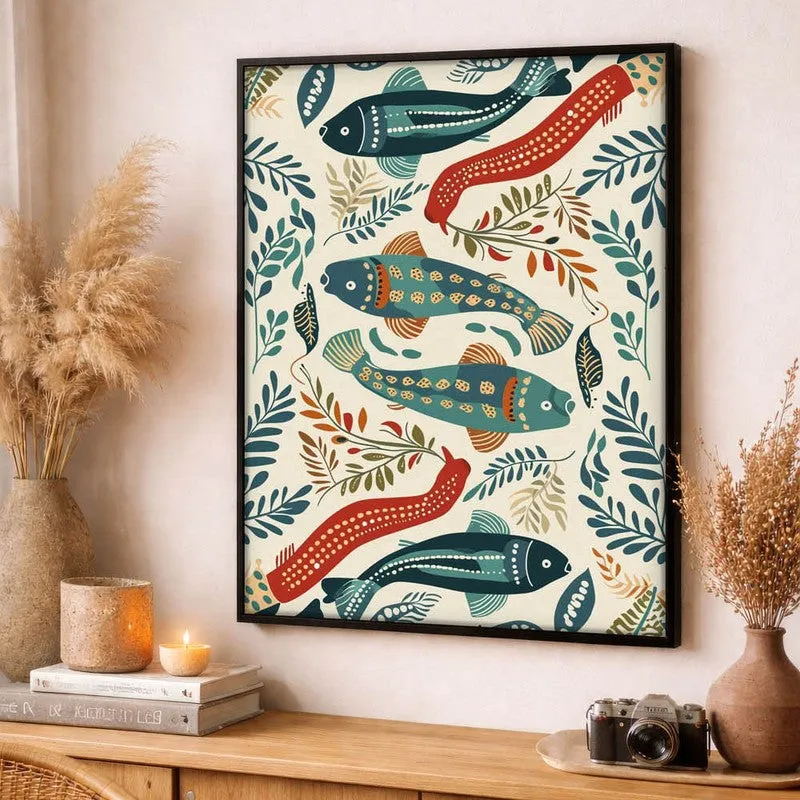 Jalika Canvas Wall Painting With Black Frame media 8