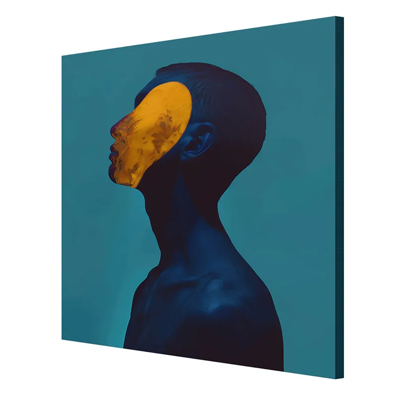 Yellow Mask Poly Canvas Wall Painting media 6