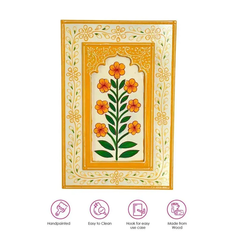 Elarin Floral Wall Art & Paintings - Yellow media 5