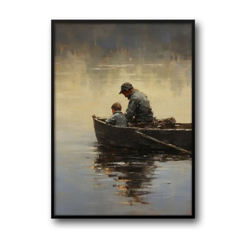 Father & Son Archival Canvas Wall Art - Black Frame media 5