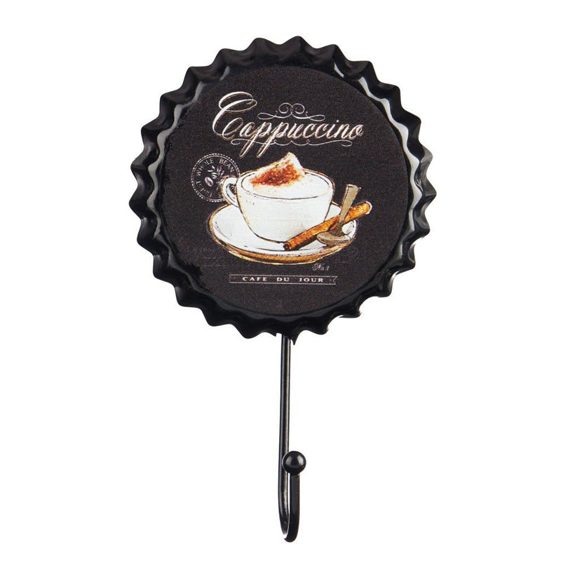 Cappuccino Bottle Cap Retro Wall Hook media 3