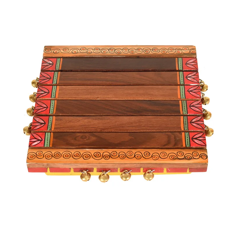 Nelena Handcrafted Wooden Pooja Chowki media 4