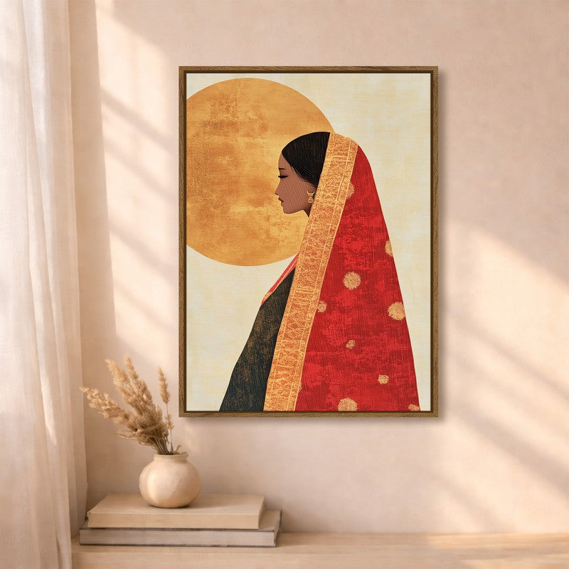Folk Femme Canvas Wall Art With Frame media 4