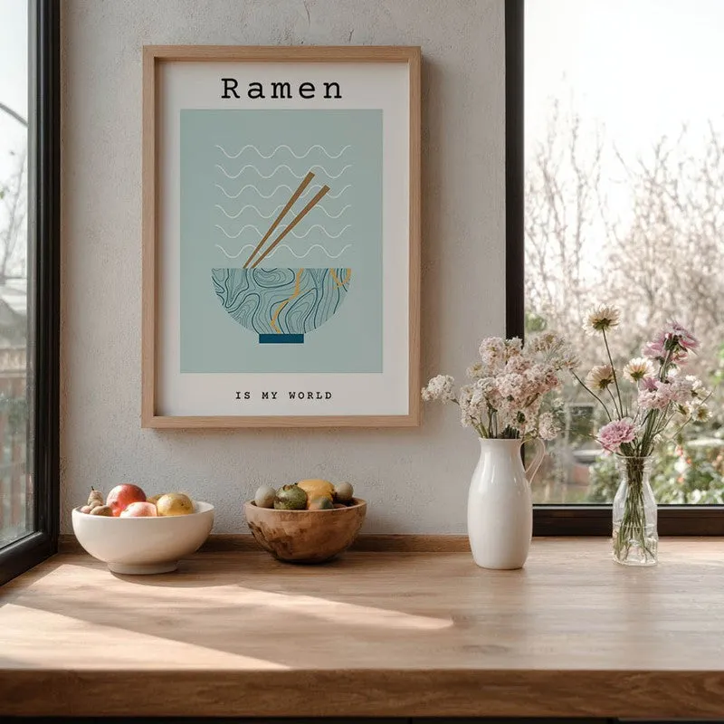 RamenBlue Archival Canvas Wall Art - Brown media 6