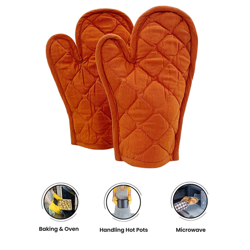 Swayam Garde Kitchen Gloves (Orange) - Set Of Two media 6