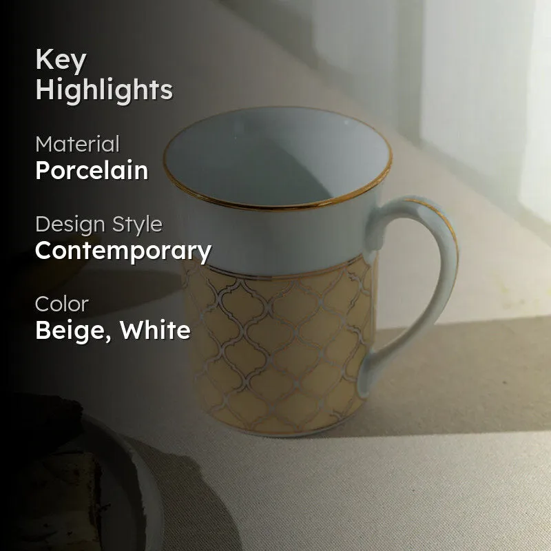 Noritake Eternal Palace Porcelain Coffee Mug (Beige) - 280 mL media 2