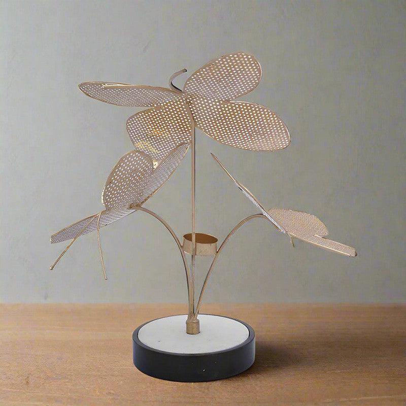 Golden Titli Candle Holder
